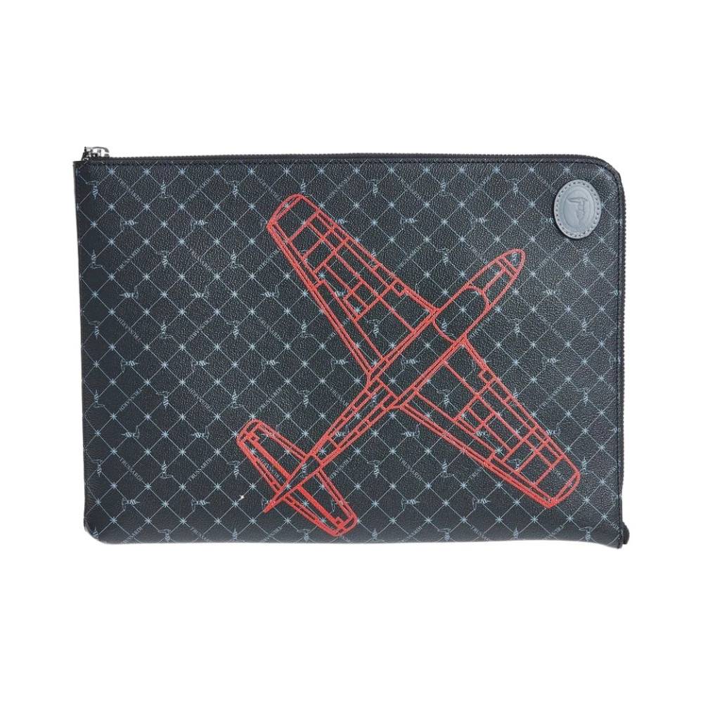Trussardi Læderclutch - Tasker - Herre - Sort - ONE SIZE - Læder