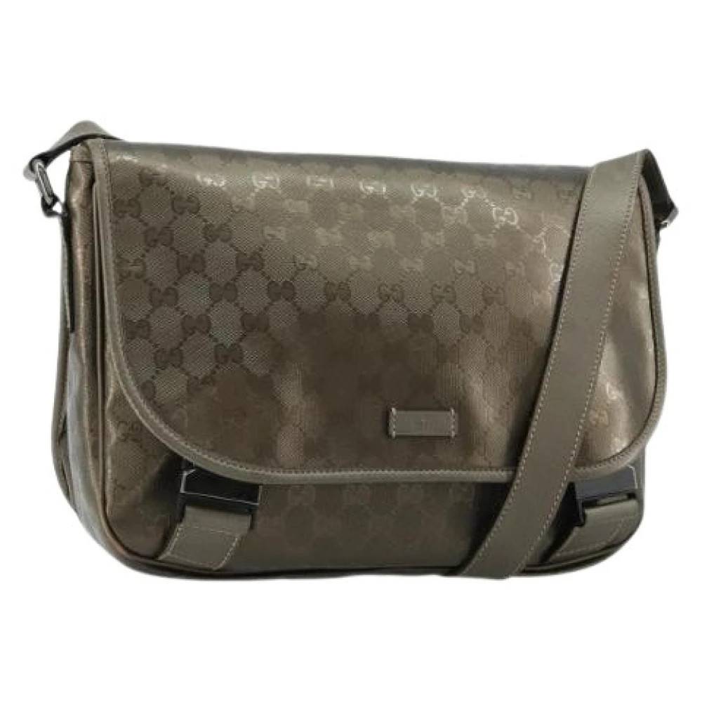 Gucci Vintage Pre-owned Vintage Canvas Skuldertaske - Vintage - Dame - Grå - ONE SIZE - Uld