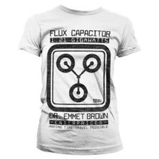 Flux Capacitor Girly Tee (S,White)