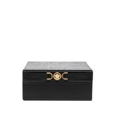 Versace - smyckeskrin med huvudfack - unisex - läder - one size - Svart