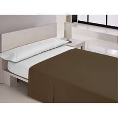 Super King Size Happy Home Blanda Färger Brun Topp Lakan