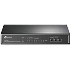 TP-Link PoE Switch 8-Port 100 Mbps, 4 PoE ports up to 15.4 W for each PoE port and 57 W for all PoE ports, Metal Casing, Plug and Play, Ideal for IP Surveillance and Access Point (TL-SF1008P), Black