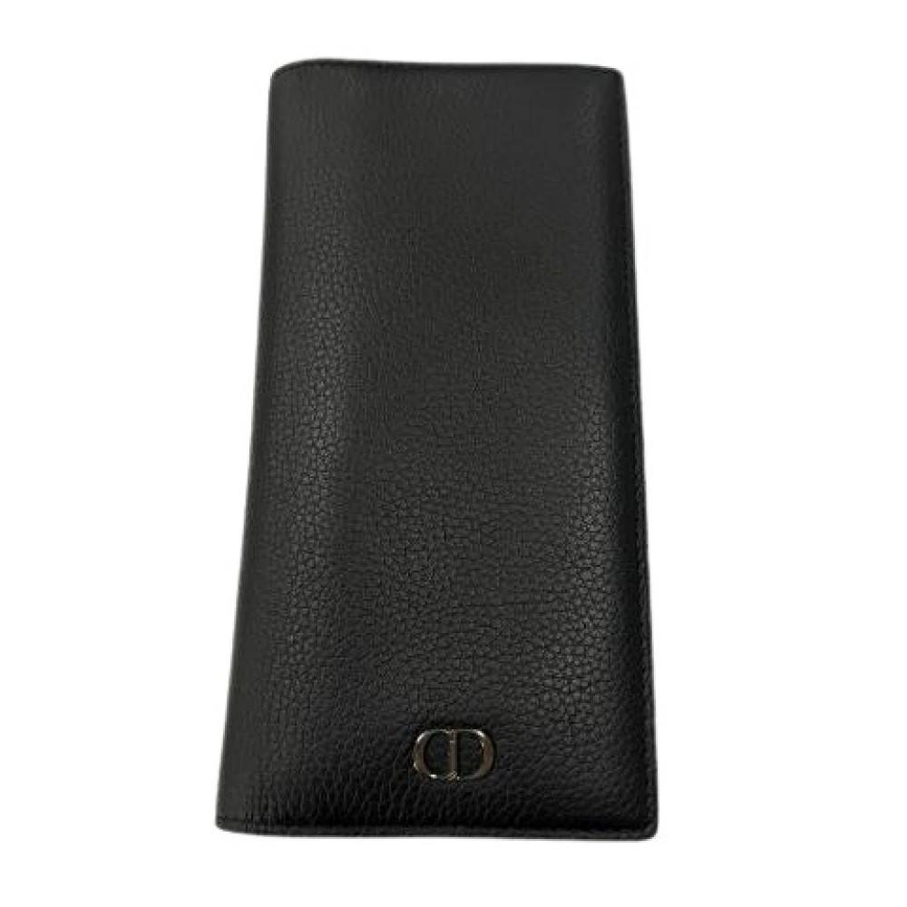 Dior Vintage Pre-owned Læder Lang Bifold Pung - Vintage - Herre - Sort - ONE SIZE - Læder