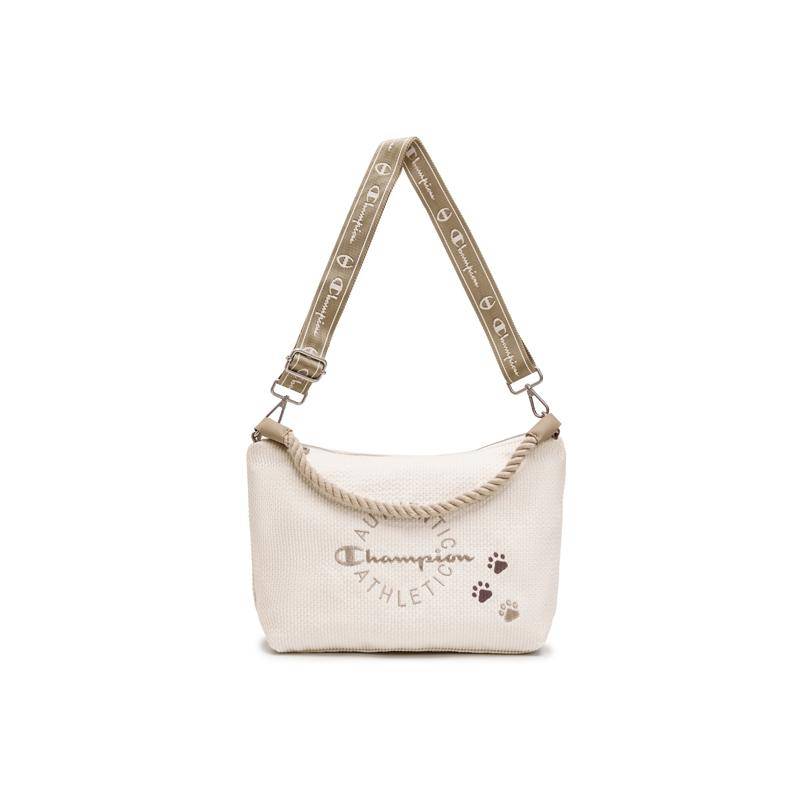 Champion Fortune Cookie Bag Peekaboo Casual Fashion Simple Color Block Logo Classic Fabric Shoulder Bag Unisex Shoulder Bag Off-white U5BACPU57 Ecru,One Size