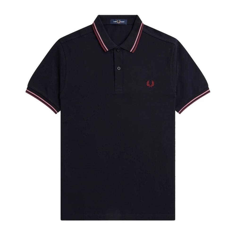 Fred Perry - Slim Fit Twin Tipped Pikétröja Toppar - Herr - S - Bomull
