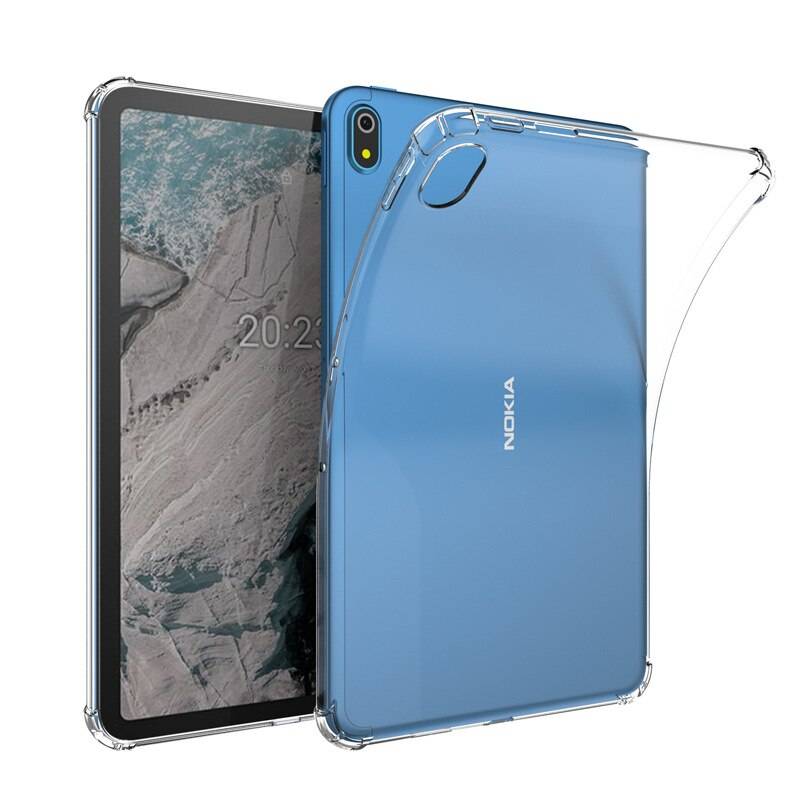 2022 silikon tpu fodral för nokia t20 mjuk anti fyra krockkuddar tablett transparent fodral för t20 10.4