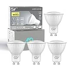 GY GU10 LED-lampa 6500K Kall Vit 5W 380LM med Daylight sensor, skymningssensor nattlampa, automatisk strömbrytare med ljussensor, för trädgårdsveranda, dörr, korridor, 4 stycken