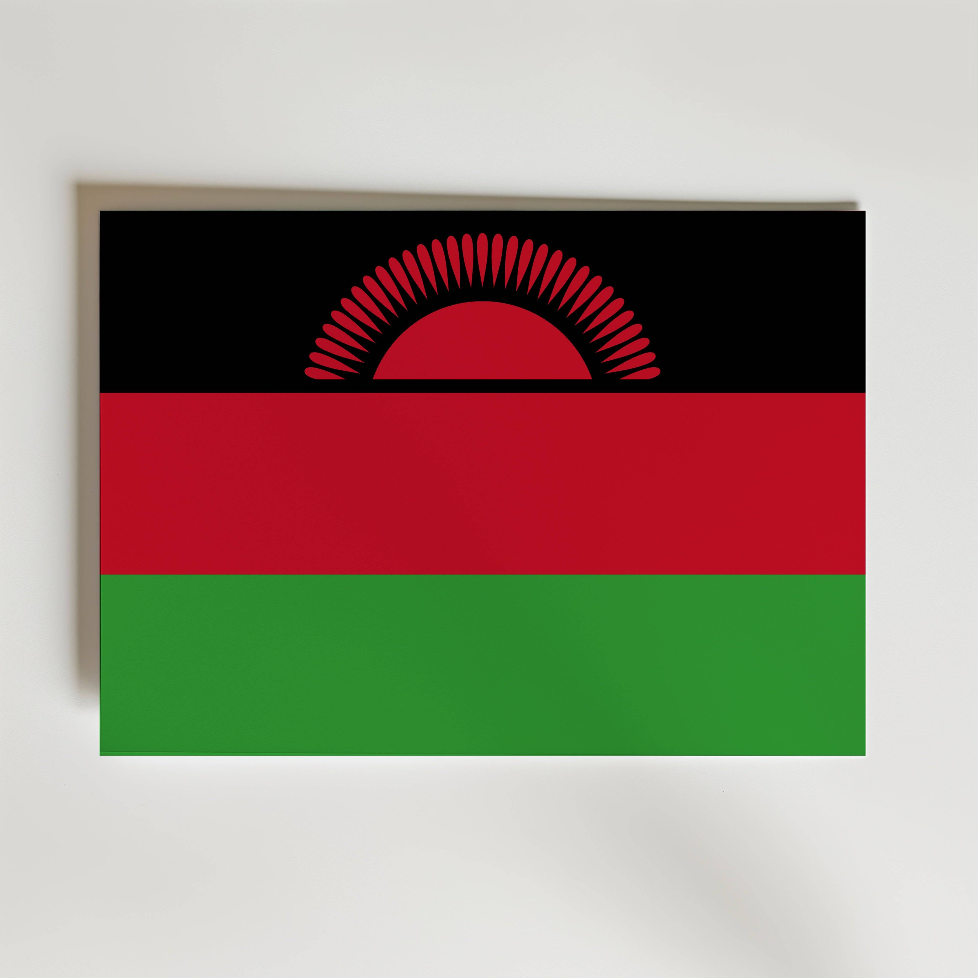 Malawi National Flag Poster - Canvas 100x70 cm