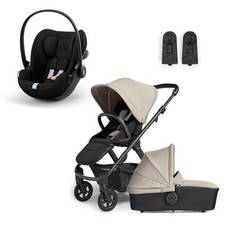 Silver Cross Tide Sage Beige klapvogn inkl. cybex GOLD Cloud G babyautostol i-Size Magic Black