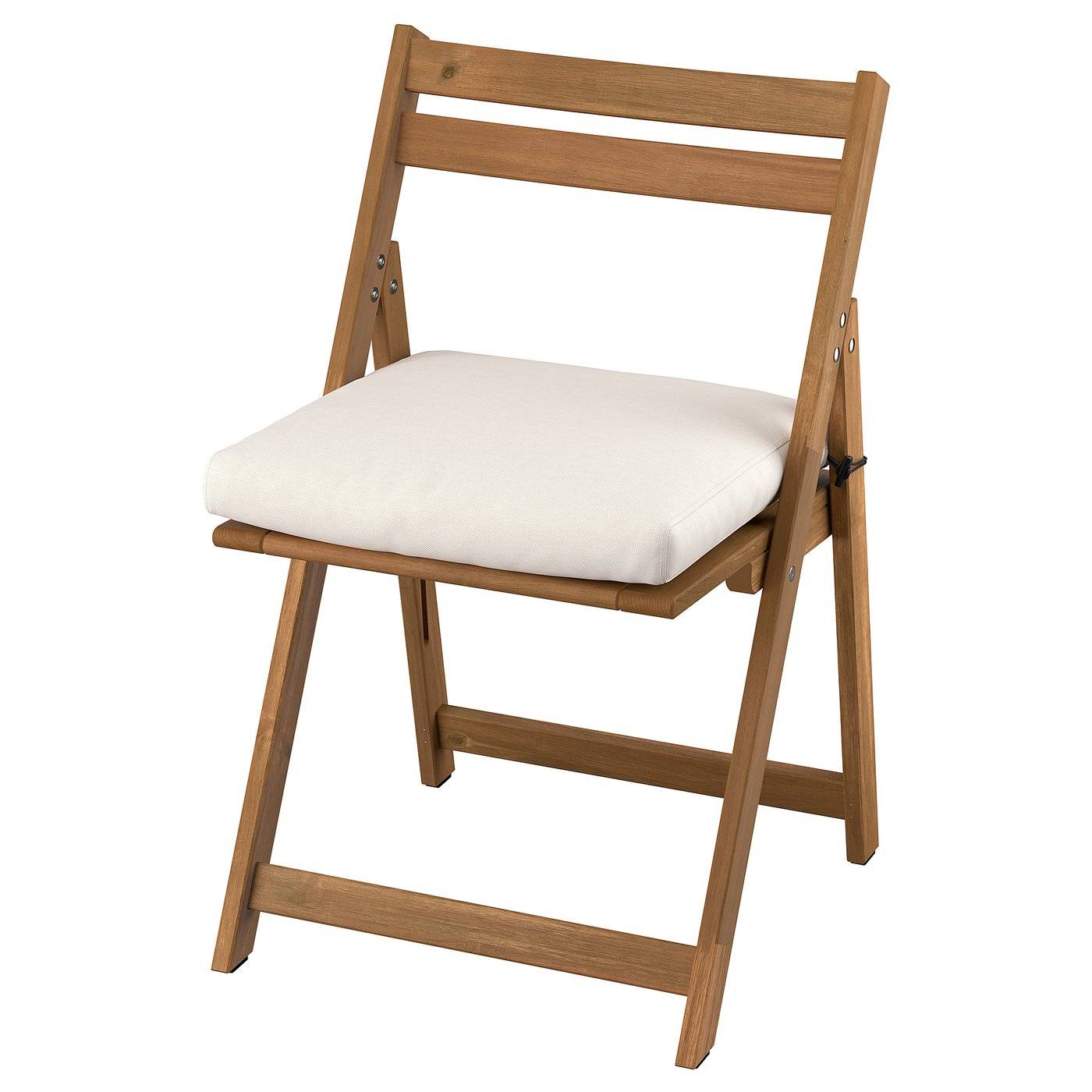 NÄMMARÖ stol, utomhus hopfällbar/ljusbrunlaserad Frösön/Duvholmen beige