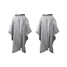 Fayemint Regnponcho, regncape unisex, regnskydd regnponcho, andningsbar bärbar poncho, för cykling, vandring, fiske, camping, GRÅ, Einheitsgröße