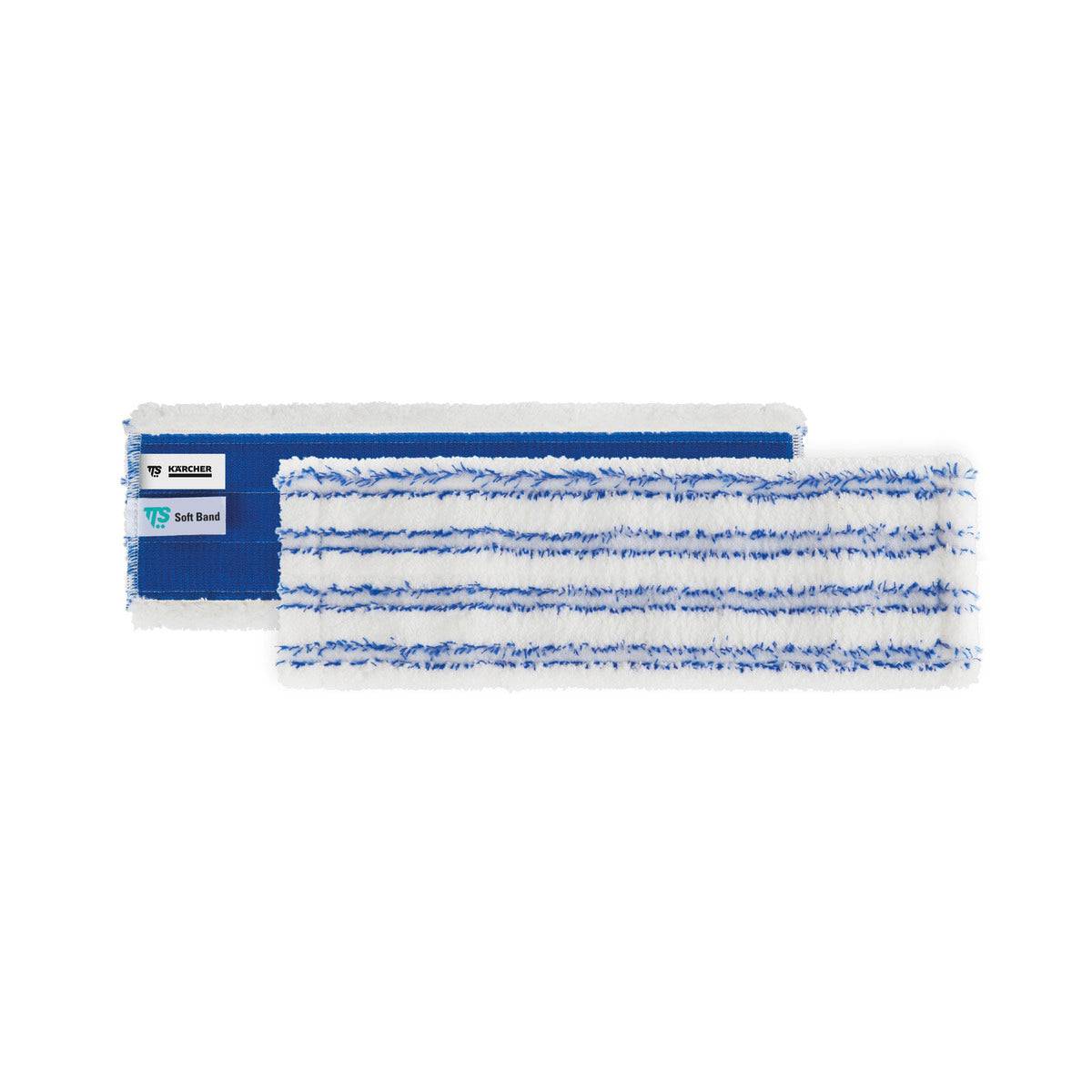 Kärcher Mikrofibermopp, Soft Band, 40 cm, velcro, vit/blå
