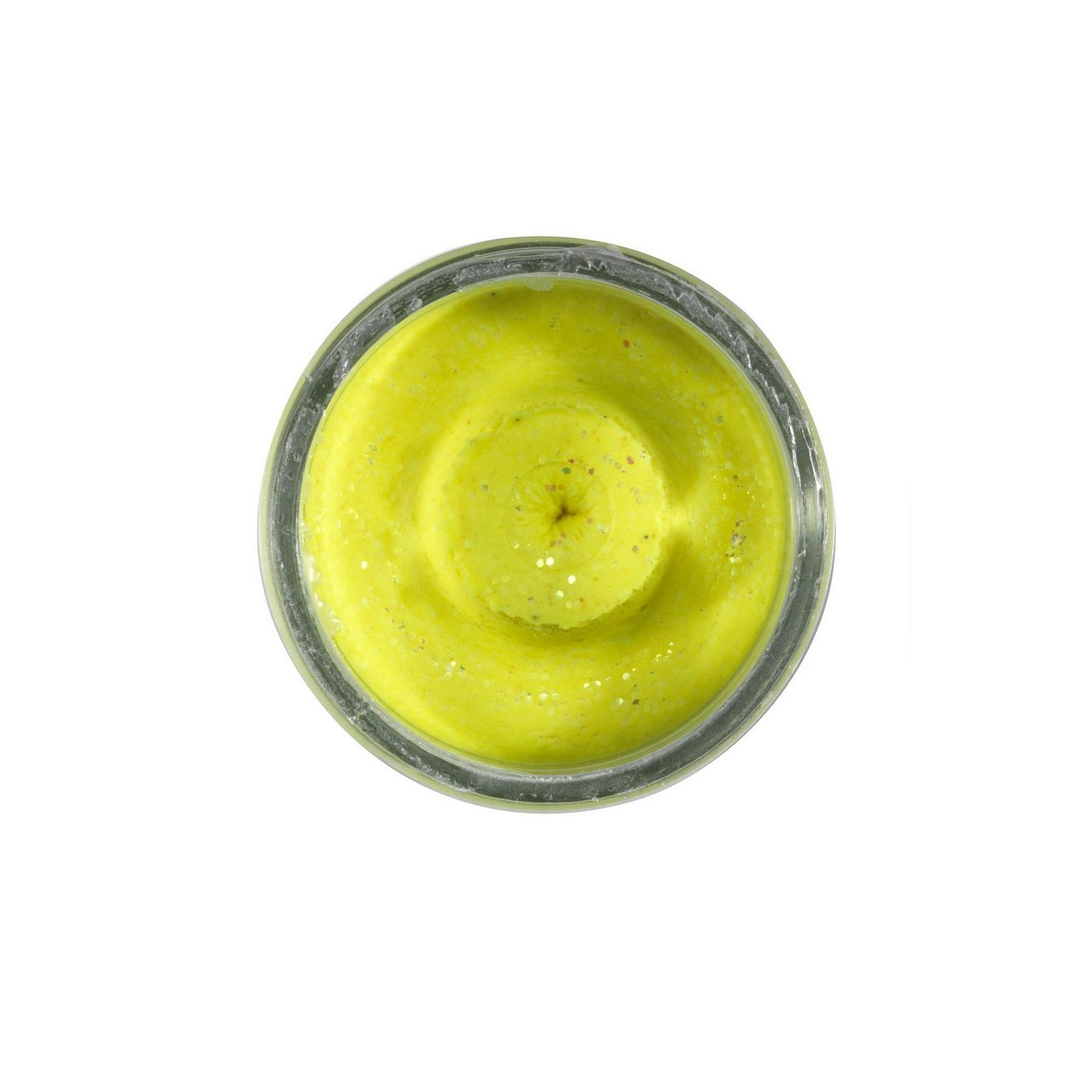 Powerbait Natural Glitter Trout Dough - Cheese Light Green Glitter.