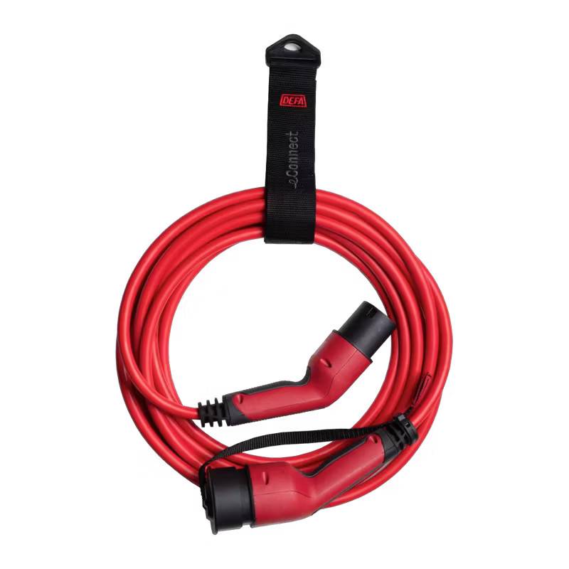 eConnect Ladekabel Type 2, 3-faset, 32A, 22kW: 5 meter / Rød