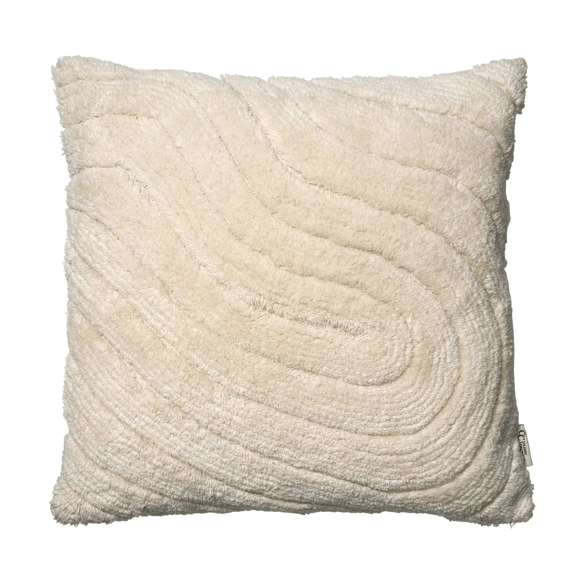 Classic Collection Swirl kuddfodral Off white, 50x50 cm - Vit