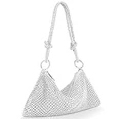 OSDUE kuvertväska för kvinnor, strass, kuvertväska, glitter, aftonväska, axelväska, kristallclutch axelväskor för bröllop, fest, fritid, dejt, Dam aftonväska B