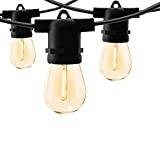 LY Sweden Premium Ljusslinga utomhus - Utebelysning 15-100 meter med utbytbara E27 LED lampor - Utbyggbar till 480 meter (20m med 40 lampor - Plast)