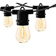LY Sweden Premium Ljusslinga utomhus - Utebelysning 15-100 meter med utbytbara E27 LED lampor - Utbyggbar till 480 meter (20m med 40 lampor - Plast)
