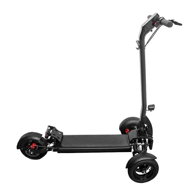 Scooters 3 Wheeler Sakura Electric Three Wheel Scooter with Pedal for Adults - Black / 10 inch