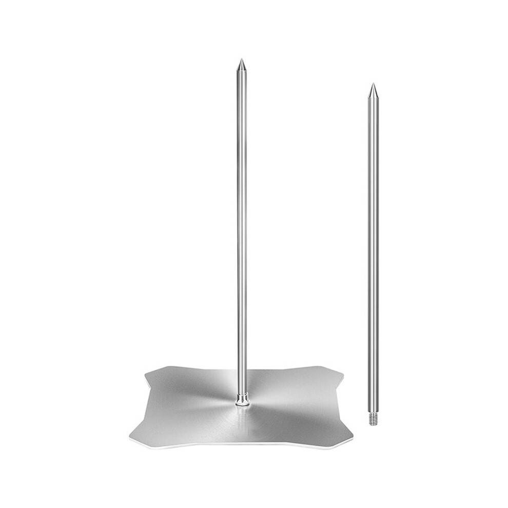 BBQ Skewer Stainless Steel Vertical Meat Spit Stand Skewer for Barbecue Grill for Indoor and Outdoor Oven Grills
