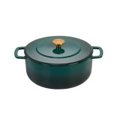 Combekk gjutjärnsgryta med lock 28 cm/5,3 liter, grön - Grön