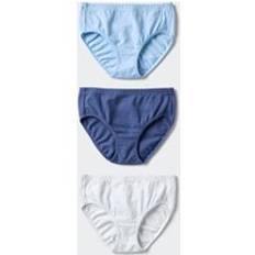 Uniqlo - Girl's Cotton Stretch Briefs - Blue - 7-8Y