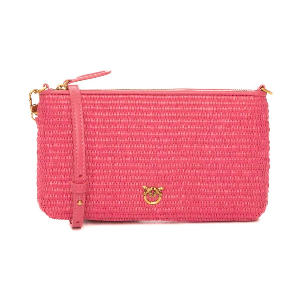 PINKO Mini Flat Love Bag Simply - Tasker - Dame - Lyserød - ONE SIZE - Uld