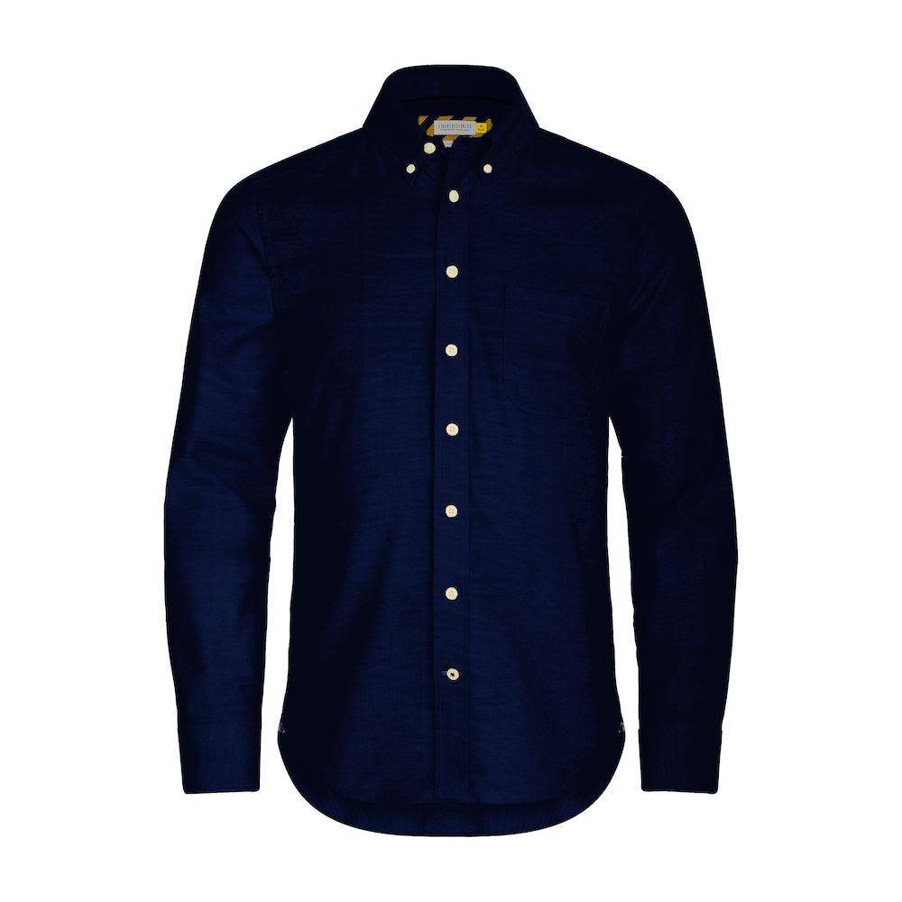 J. Harvest & Frost Yellow Bow Skjorte regular fit Marineblå