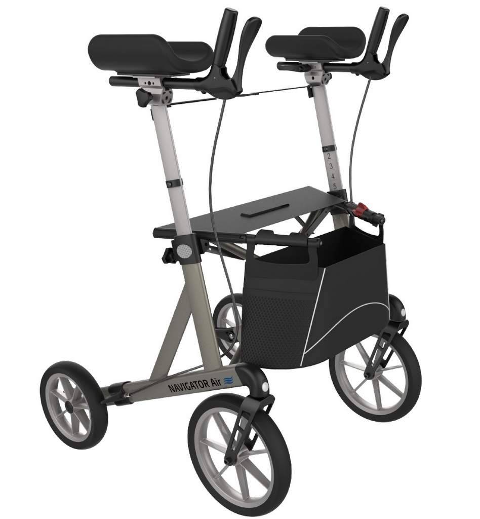 Rollator Navigator Air Grå m/armstøtte