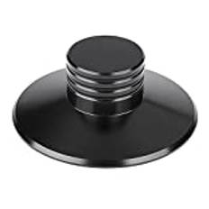 Skivviktstabilisator, VBESTLIFE skivspelare skivklämma skivstabilisator aluminium vibrationsreducerare för LP vinylskiva viktspelare (svart)