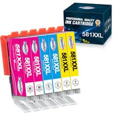 Paeolos CLI-581XXL Druckerpatrone Kompatible für Canon 581 580 Multipack für Canon TS6350 Pixma TR8550 TS705 TS6150 TR7550 TR8500 TS8251 TS8150 TS8250 TS9150 TS9155 TS9550 (6-Pack)