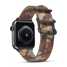 Trolsk Nylon Camouflage Band (Ur 41/40/38 mm) - Mørkebrun