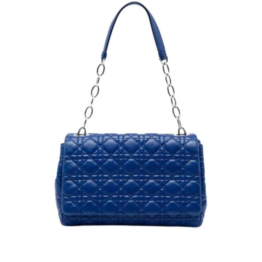 Dior Vintage Pre-owned Vintage Skuldertaske - Vintage - Dame - Blå - ONE SIZE - Uld