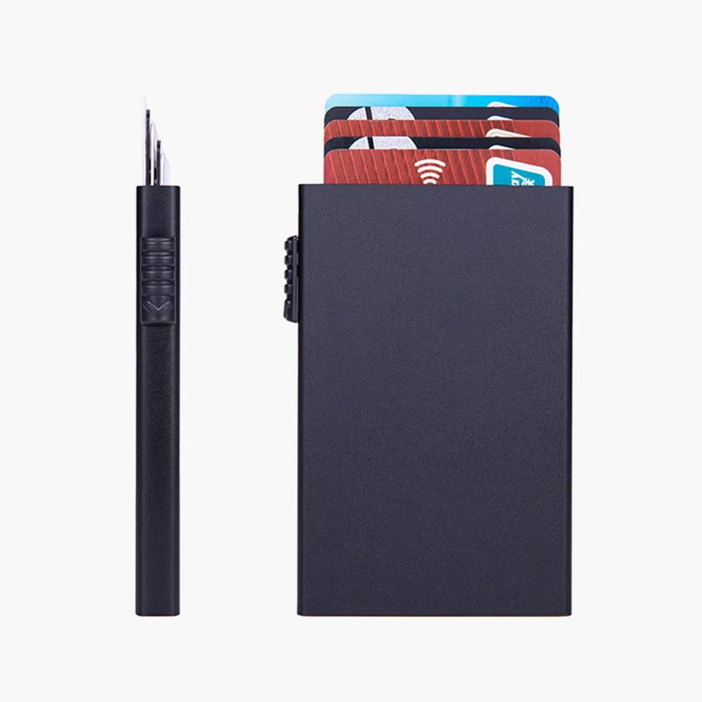 Travel Better - Alu Pop-up kortholder (RFID beskyttelse) Sort