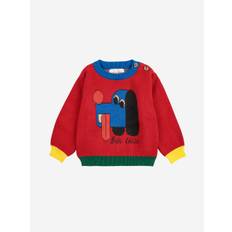 Bobo Choses Doggy Mate Jacquard-jumper Red  Red 9 Months  Rød  9 måneder  unisex