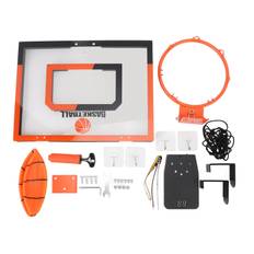 Indoor Basketball Hoop Mini Hoop with Electronic Scoreboard Transparent Board Punch Free Kids
