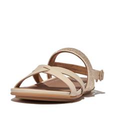 Sandals GRACIE CRYSTAL LEATHER STRAPPY SANDALS Stone Beige cm [Fit Flop] BACK-STRAP Women's 23.0