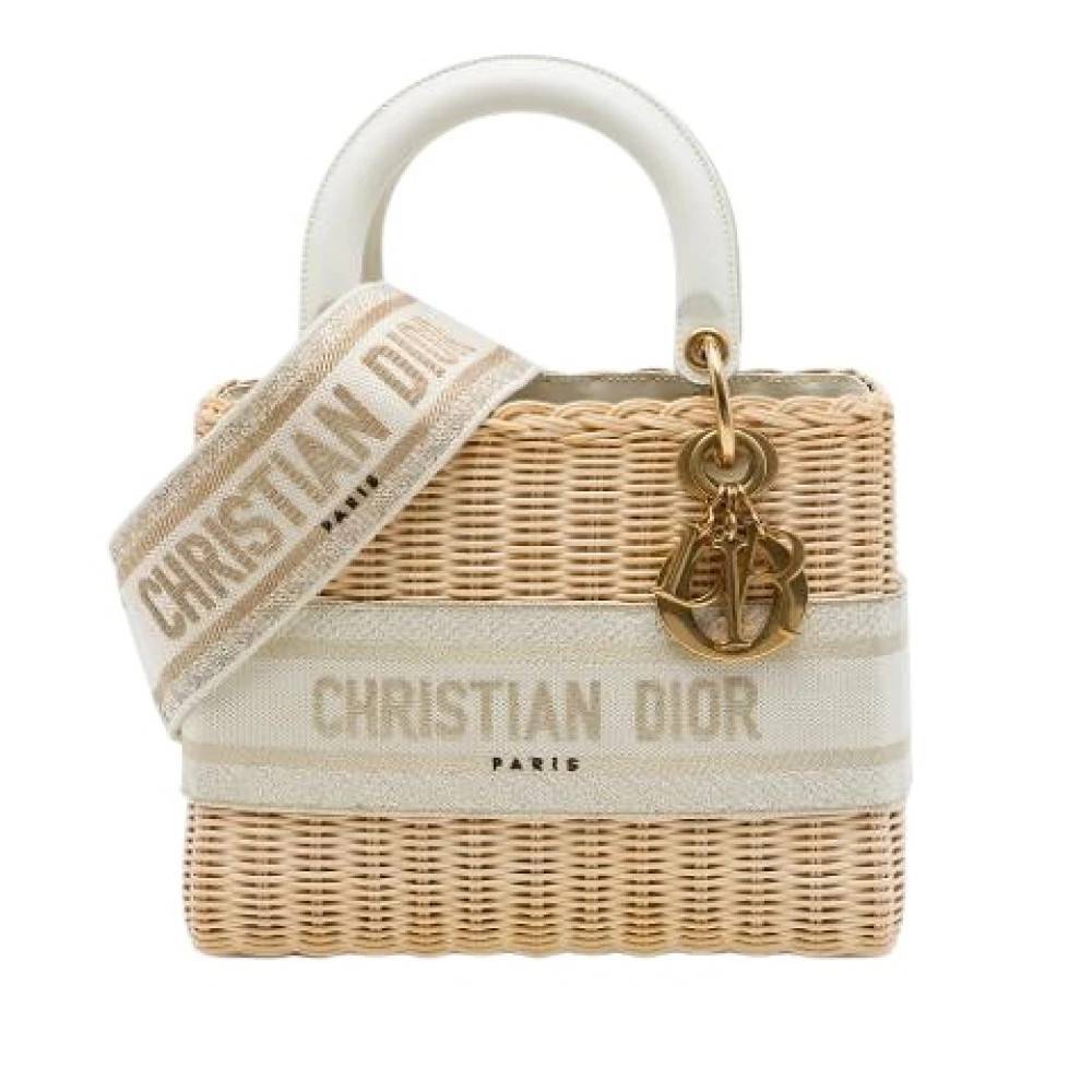 Dior Vintage Pre-owned Lady Dior Håndtaske - Vintage - Dame - Beige - ONE SIZE - Uld