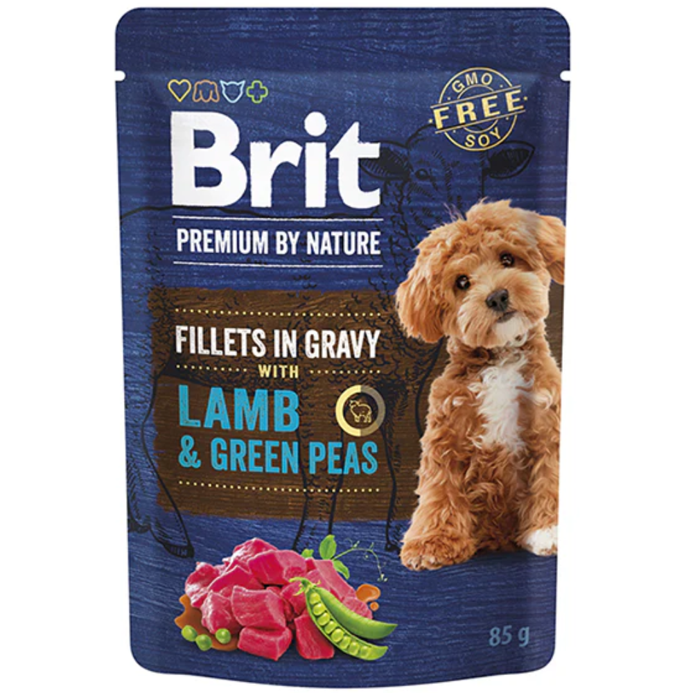 Brit Premium by Nature Filéer i Sås - Lamm och Gröna Ärtor 85 g