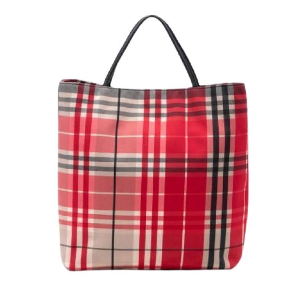 Burberry Vintage Pre-owned House Check Canvas Tote - Vintage - Dame - Flerfarvet - ONE SIZE - Læder
