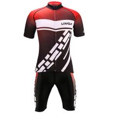 Lixada Men Cycling Clothes Set Quick Dry Short Sleeve Bicycle Jersey Shirt L