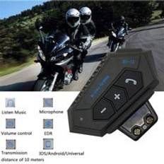 Motorcykel bluetooth 4.2 hjälm intercom trådlös handsfree telefonsamtal kit stereo anti-interferens interphone musikspelare