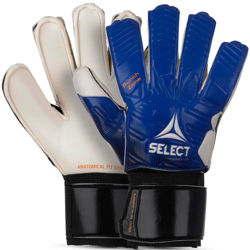 Select Målmandshandsker jr » Str. 4 » 648 Blue/green.