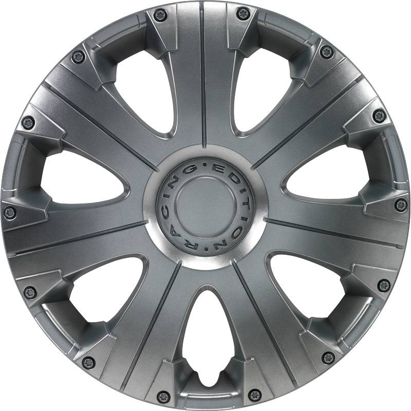 Navkapslar set Racing 15 tum silver