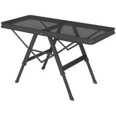 Sammenklappeligt campingbord i metal – justerbar højde 90 x 40,5 x 48/58 cm