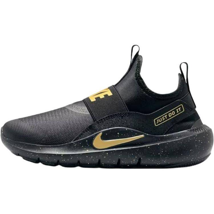 Nike Flex Runner 4 GS Svart Metallicguld Barn Sneakers IM6737-001 35.5