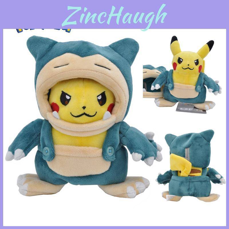 Bedårande 20 cm Pokemon Pikachu och Snorlax Mjuk Plyschleksak För Barn
