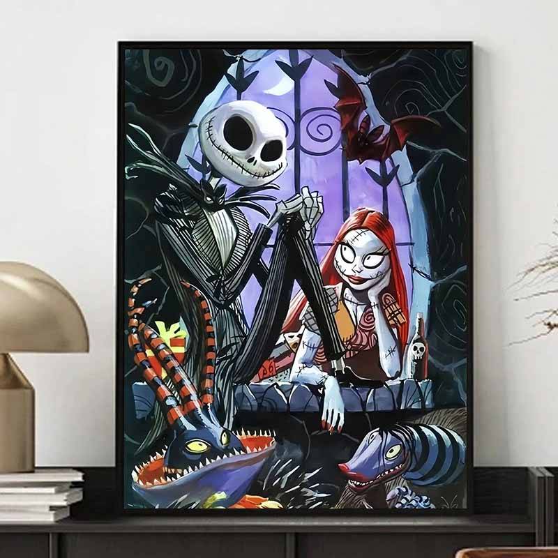 Disney Diamantmålning Jack Sally Mörk Sagobild 5D Diamantmålning Konstbroderi Korsstygn Rumsinredning