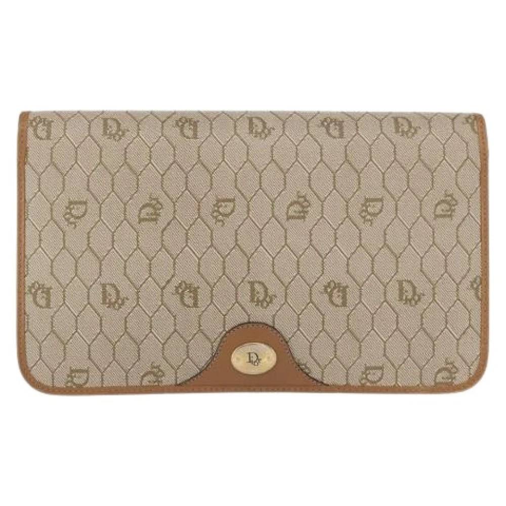 Dior Vintage - Pre-owned Vintage Honeycomb chain Canvas Axelväska Vintage - Dam - ONE Size - Läder