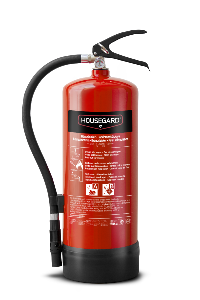 Skumsläckare 6 liter 27A 144B Housegard PFAS-fri